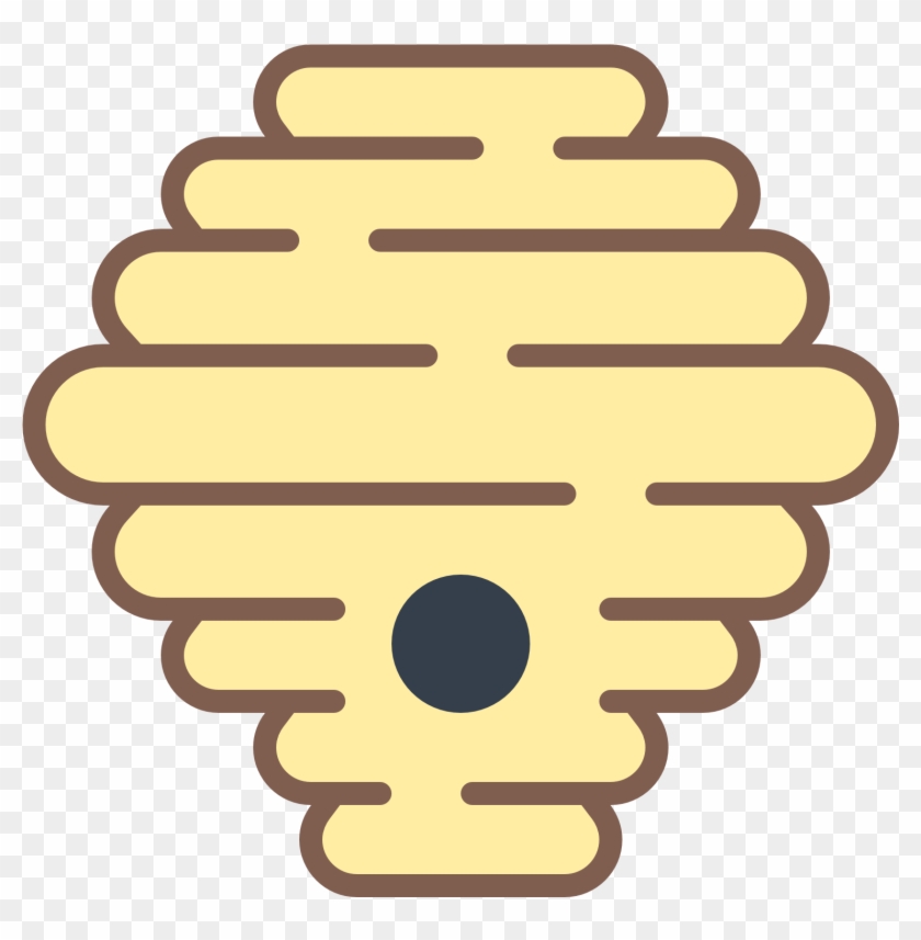 Bee Hive Clipart Hornets Nest - Beehive Outline #1423863