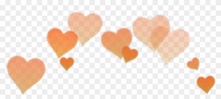 Orange Heart Filter Snapchat Snapchat Crown Clip Art - Orange Heart Crown Png #1423973