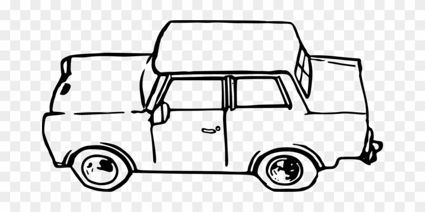 Trabant Car Volkswagen Type 2 Coloring Book Computer - Trabant Clipart #1424001