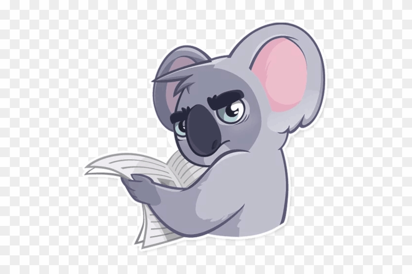 “koala Chuck” Stickers Set For Telegram - Стикер Коала #1424280