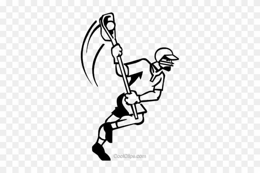 Lacrosse Player Royalty Free Vector Clip Art Illustration - Clip Art #1424343