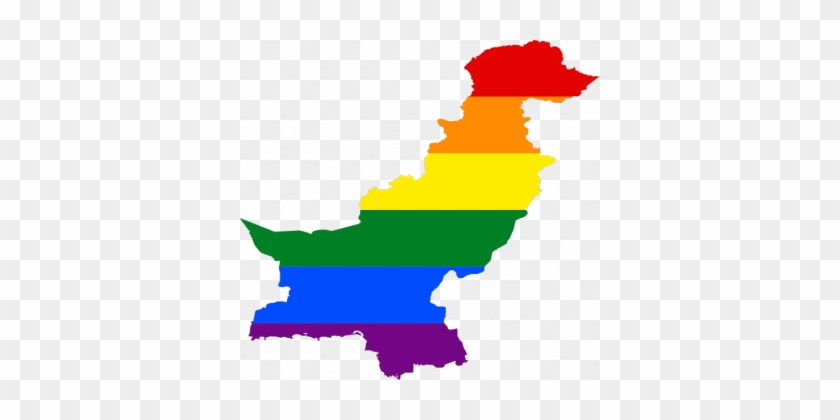 Pakistan Gay Map - Country Outline Flag Pakistan #1424581