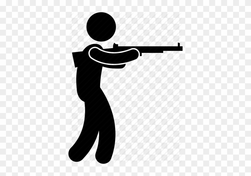 Gun Shot Clipart Man - Shooting Man Icon #1424590