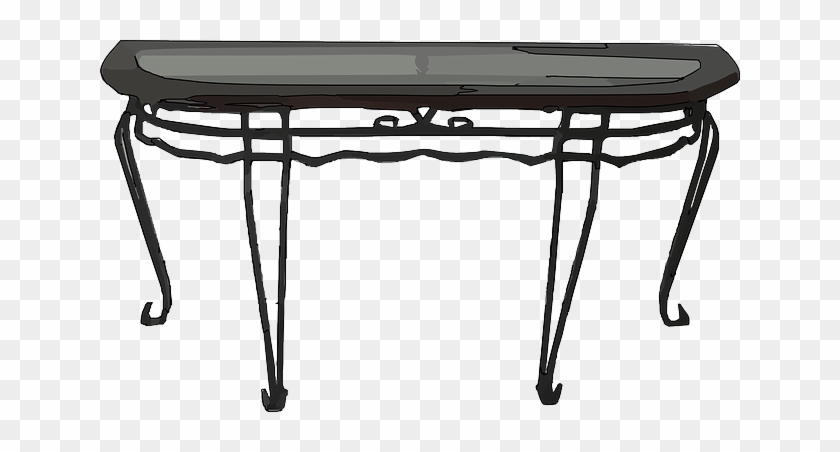 Metal Table Clip Art - Clip Art Transparent Table #1424688