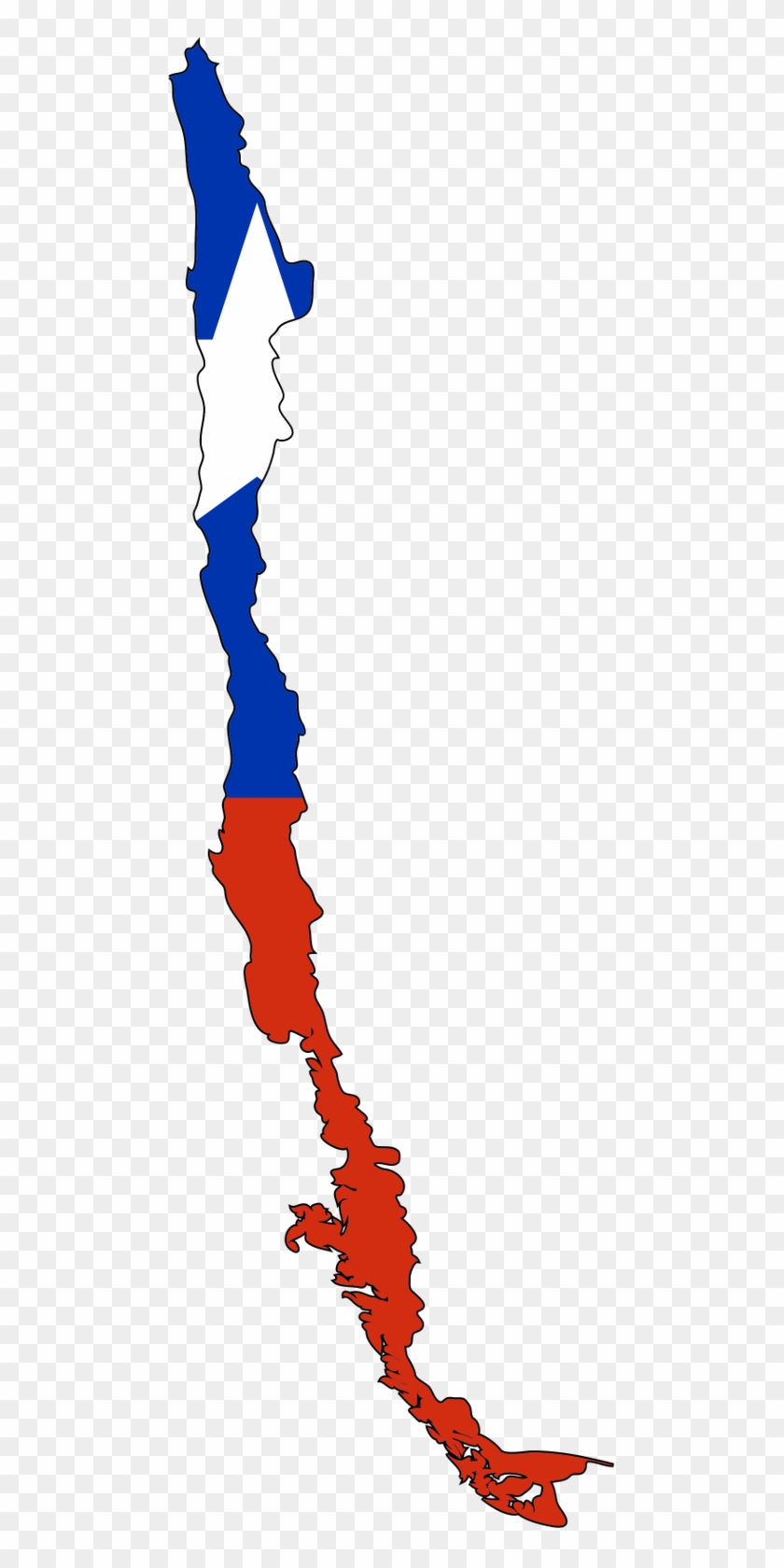 Chile Flag Clipart Hd - Chile Flag Map #1424808