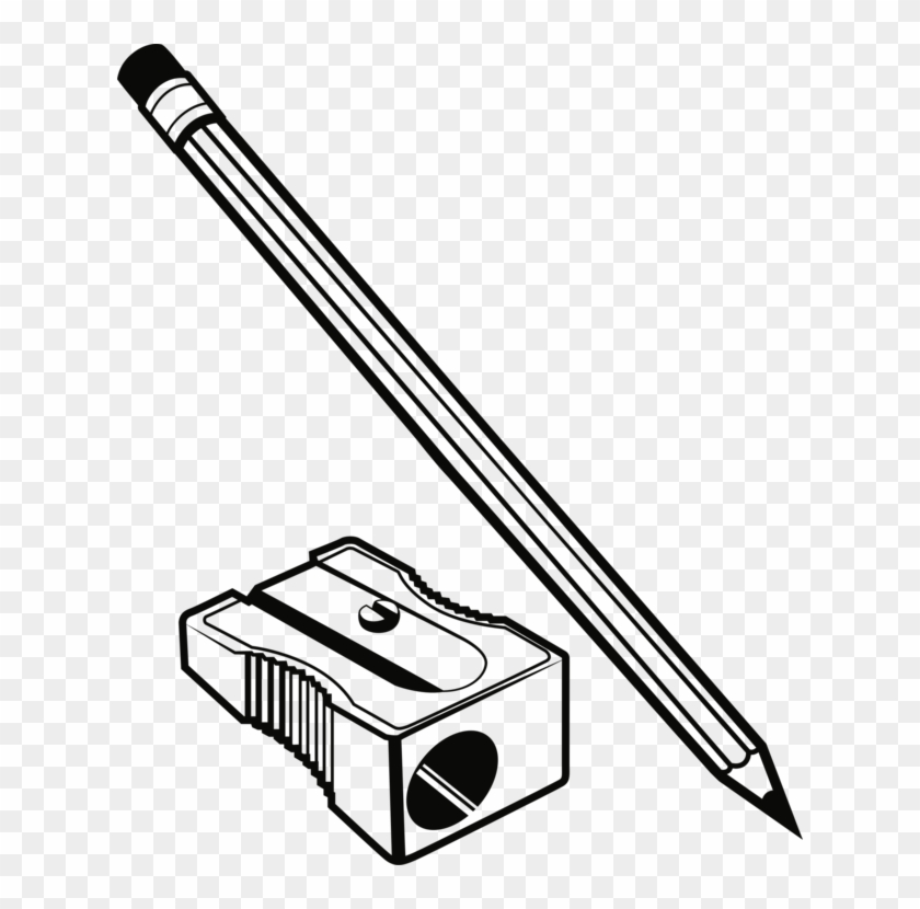 Pencil Sharpeners Line Art Description Technology - Clipart Pencils #1424978