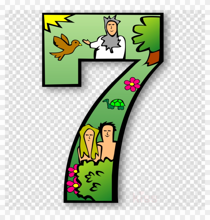 7 Days Of Creation Numbers Clipart Creation Myth Religion - Day 7 Creation Clipart #1425050