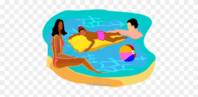 Download Clipart - Relaxing By The Pool Clip Art #1425297