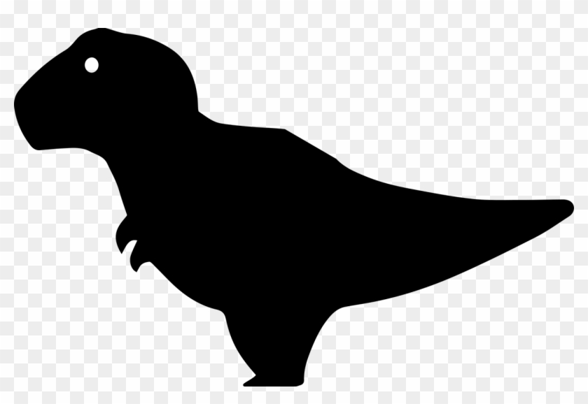T-rex Dino Dinosaur - T Rex Cartoon Silhouette #1425348