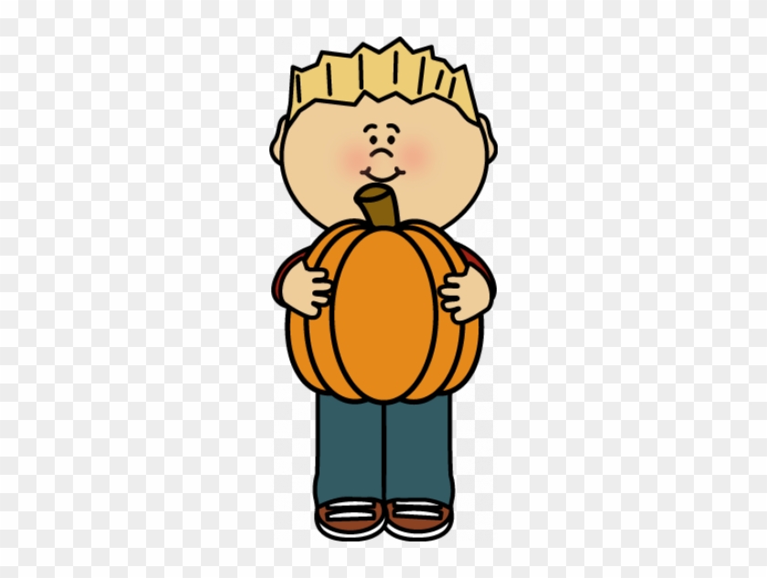 Pumpkin Clip Kid - Clip Art Pumpkin Black And White #1425364