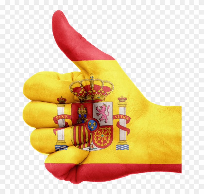 Spain Flag Png Transparent Images - Spain Flag Hand Png #1425462