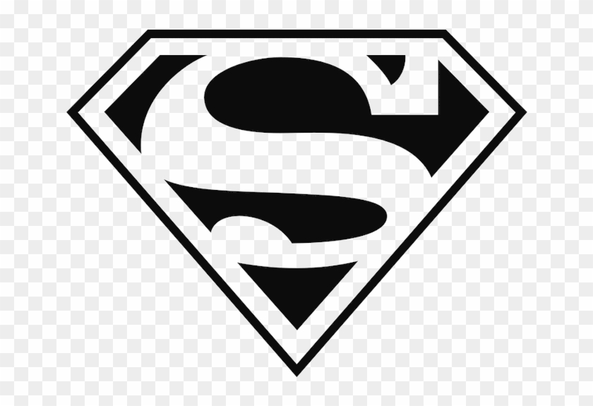 Vector Free Download Superman Black And White - Superman Symbol #1425522