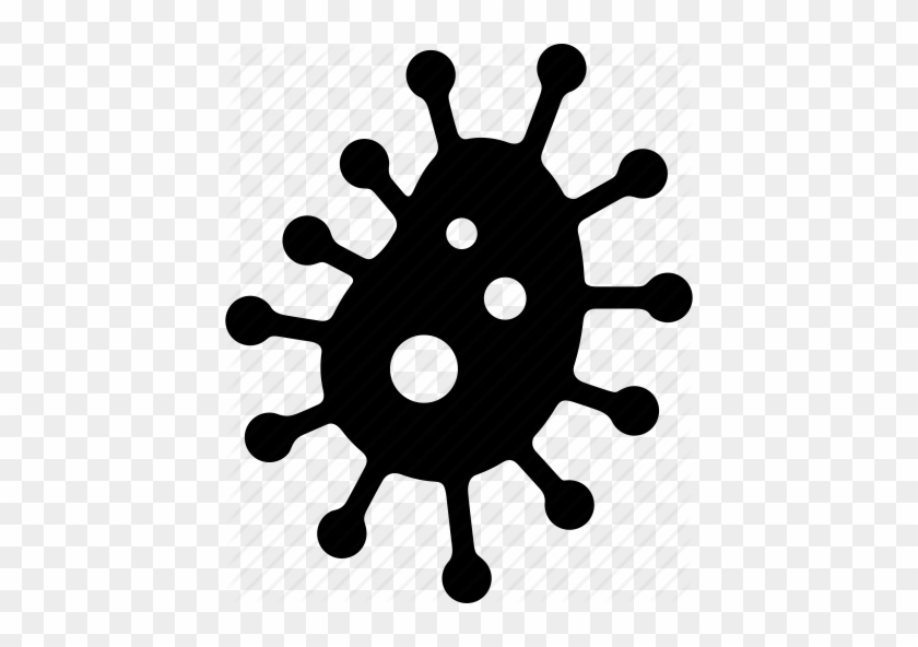 Bio Vector Pathogen Clipart Black And White - Virus Icon #1425647