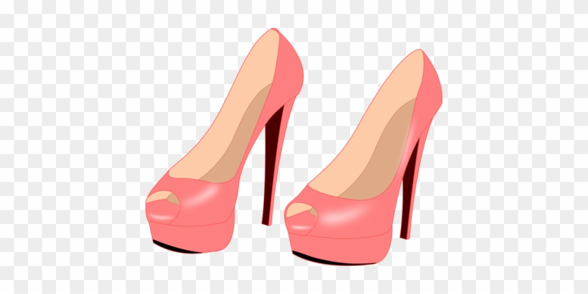 High-heeled Shoe Stiletto Heel Boot - Pink Heels Clipart #1425670