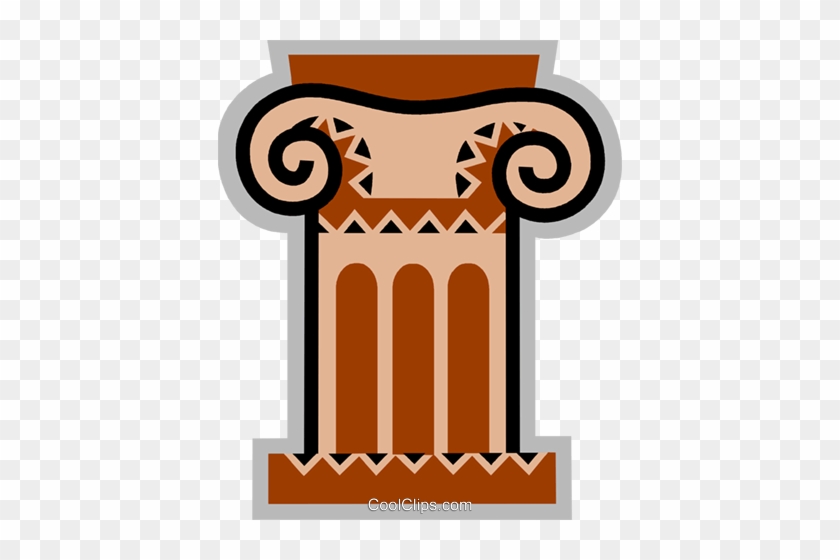 Column Or Pedestal Royalty Free Vector Clip Art Illustration - Illustration #1425850
