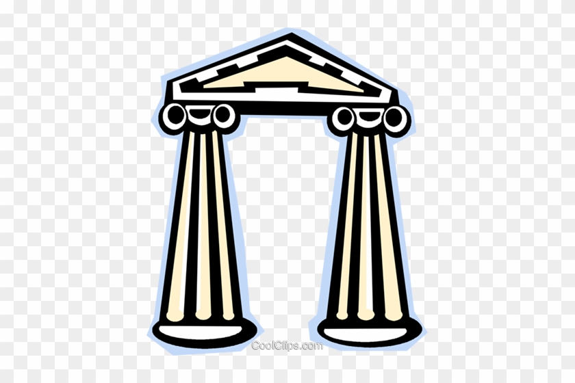 Classical Columns Royalty Free Vector Clip Art Illustration - Classical Columns Royalty Free Vector Clip Art Illustration #1425851