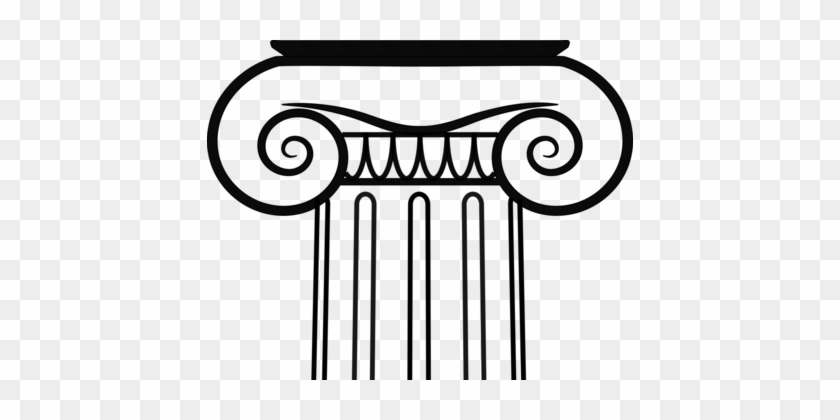 Ancient Greece Column Ancient Greek Temple Architecture - Greek Clipart #1425852