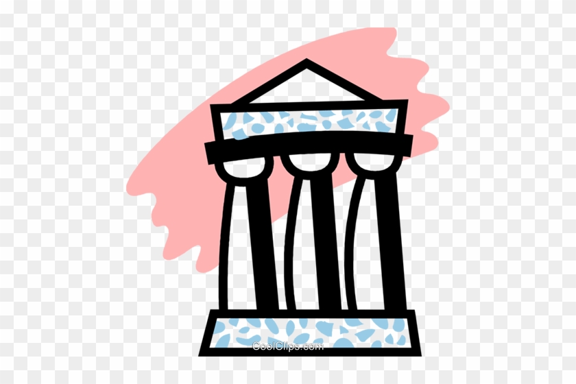 Greek Columns Royalty Free Vector Clip Art Illustration - Illustration #1425854