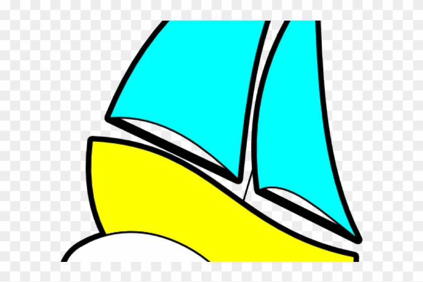 Yacht Clipart Animated - Cartoon Sailboats #1425904