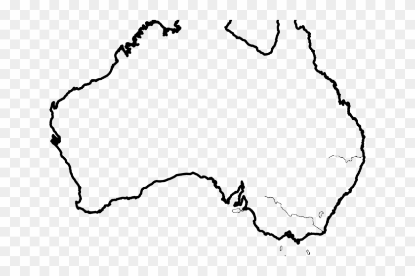 Continent Clipart Traceable - Tasmanian Tiger Habitat Map #1425986