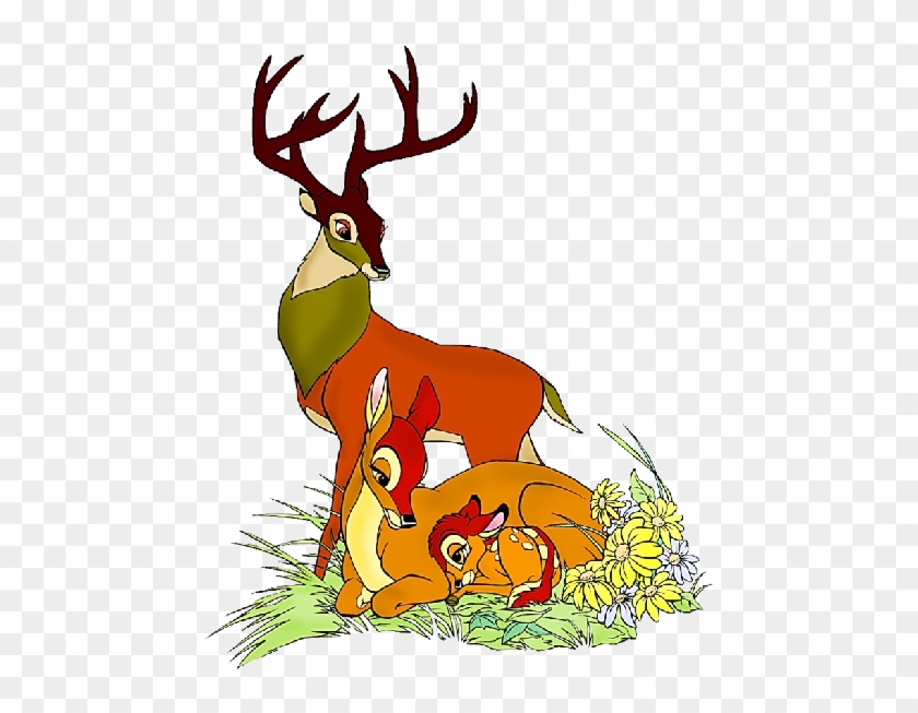 Bambi Clip Art Page - Bambi Mit Eltern #1426007