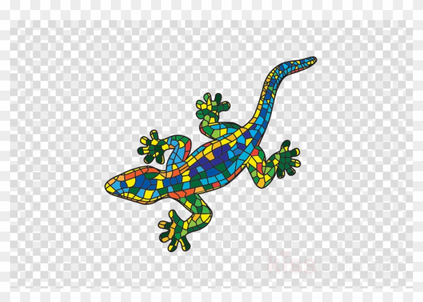 Lizard Mosaic Clipart Lizard Mosaic - Gecko Mosaic #1426081