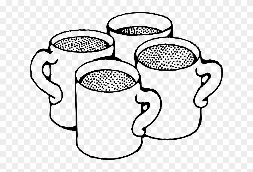 Clipart Free Black Outline Cup White Free Clipart - Cups Black And White #1426165