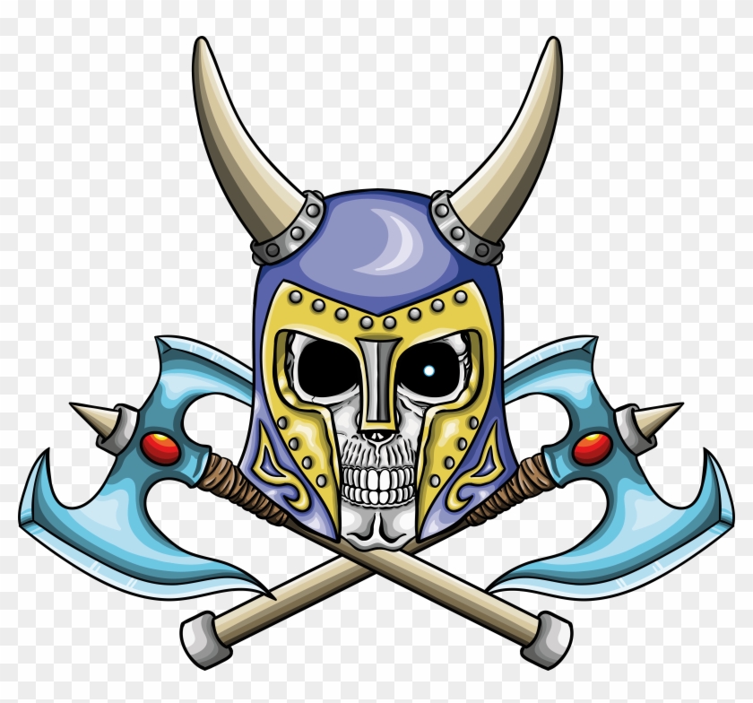 Illustration Of Warrior Undead Skull With Fantastic - Illustration Of Warrior Undead Skull With Fantastic #1426281