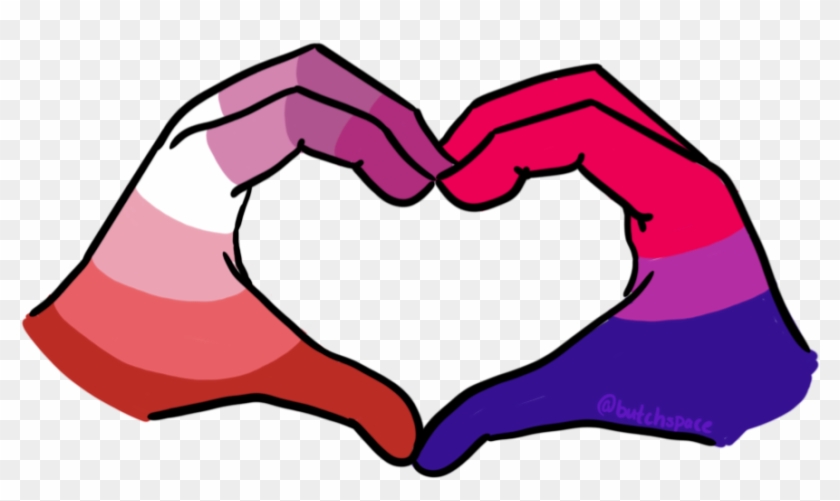 Lesbian-bi Girl Solidarity Sticker - Lesbian-bi Girl Solidarity Sticker #1426412
