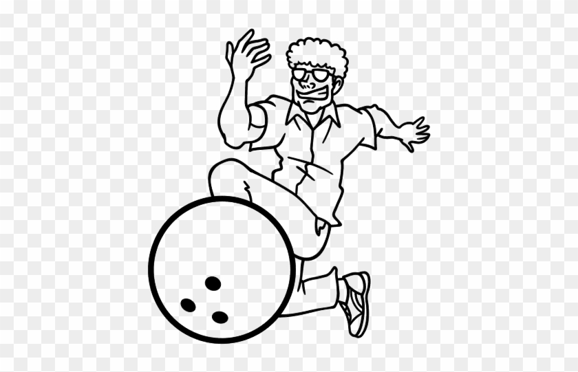 Coloring Page Man Bowling To Color Online - Deportes Para Colorear Bolos #1426435