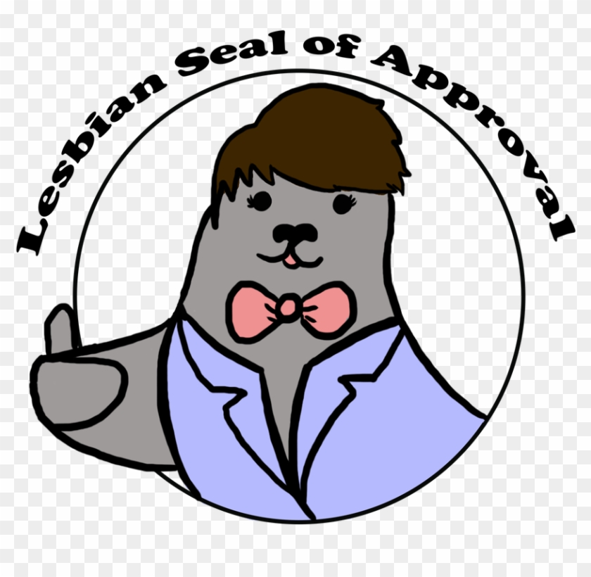 Lesbian Seal Of Approval By Kirstiecatlady - Man Cave Private Custom Sticker (rectangle) #1426463