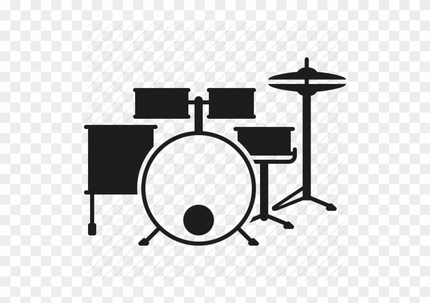 Drum Set Clipart Drum Set Clipart Black And White Free - Drum Kit Icon Png #1427177