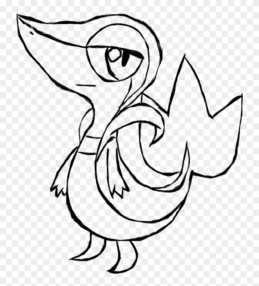 Drums Clipart Colouring Page - Pokemon Snivy Para Colorear #1427183