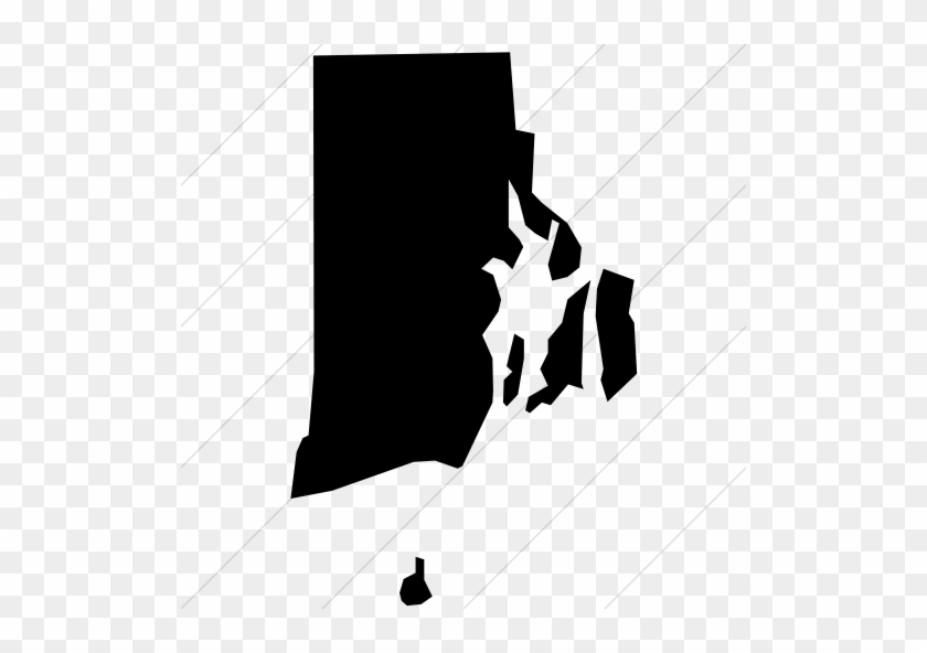 Us States Rhode Island Icon Simple Black - Rhode Island Vector Map #1427185