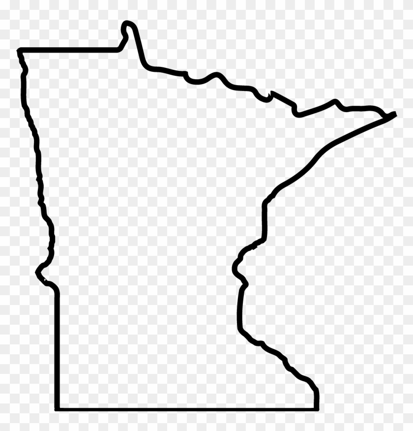 Image Transparent Library Minnesota Outline Rubber - Black Outline Of Minnesota #1427190