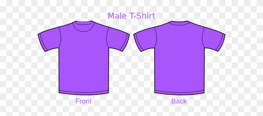 Plain T Clip Art - Purple Blank T Shirt #1427211