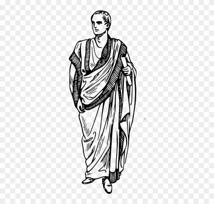 Roman Clipart Roman Clothes - Roman Toga Drawing #1427281