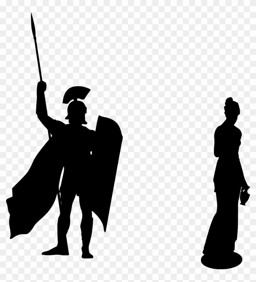 Roman Styled Shadow Portraits - Roman Warrior Silhouette #1427292