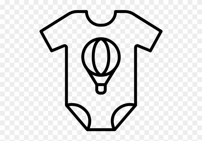 Baby Clothes With Hot Air Balloon Png File - Baby Clothes White Vector #1427524