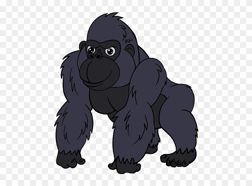 Clip Art Black And White Download Gorilla Cartoon Drawing - Clip Art Black And White Download Gorilla Cartoon Drawing #1427786