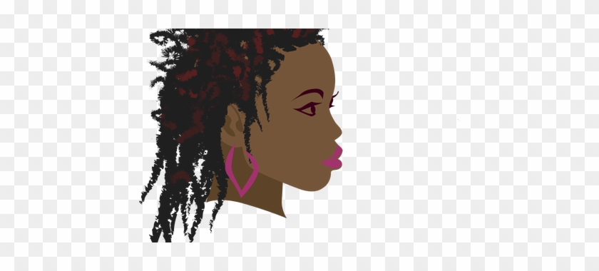 Clipart Royalty Free Library Afro Transparent Svg - Head Silhouette Silhouette Woman Png Face Braids #1428125