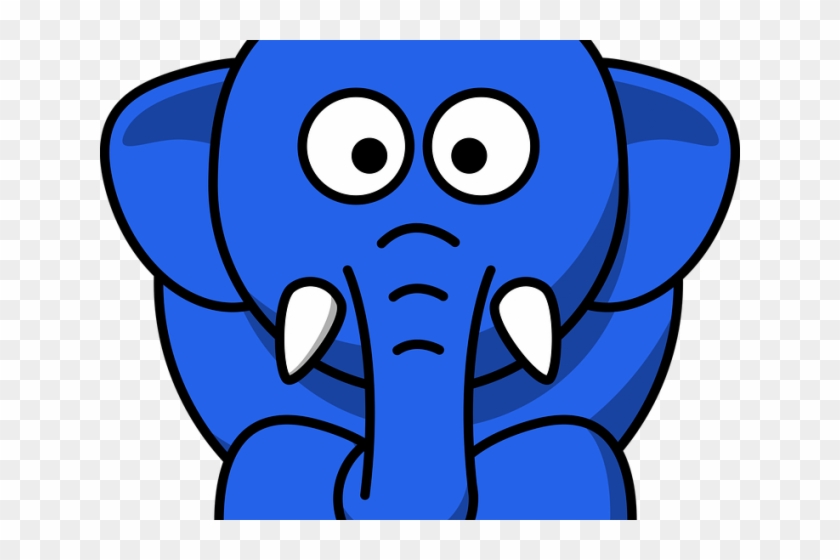 Baby Animal Clipart Blue Elephant - Cartoon Elephant #1428326