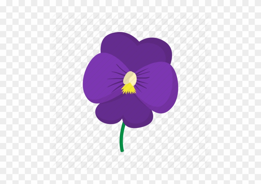 Pansy Clipart Clip Art - Violet Flower Cartoon Violet #1428362