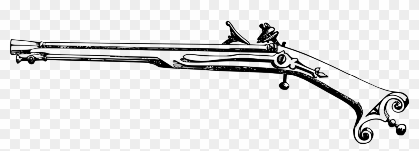 Pistol Antique Firearms Gun Revolver - Old Gun Clip Art #1428480