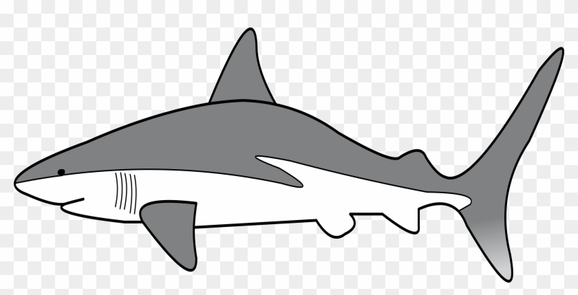 Big Image - Simple Shark Clipart #1428558