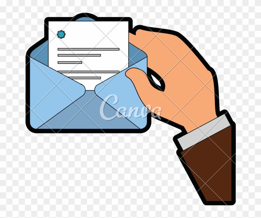 Clip Art Envelope With Icons By - Icon #1428592
