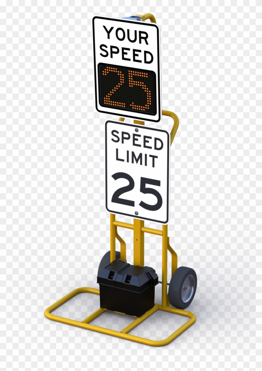 Download Speed Limit Sign Clipart Radar Speed Sign - Post Mounted Radar Speed Sign #1428619