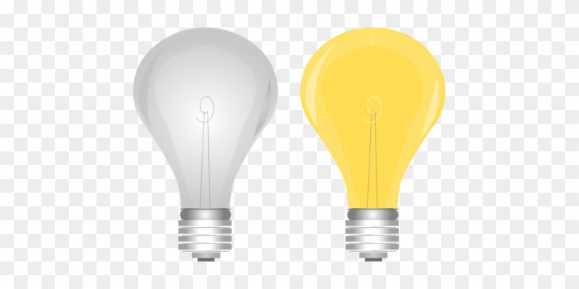 Incandescent Light Bulb Electric Light Compact Fluorescent - Light Bulb On Off Png #1428911