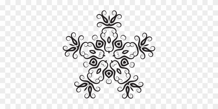 Geometric Shape Symmetry Line Floral Design - Clip Art #1428952