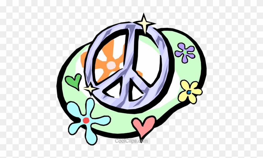 Peace Sign Clipart Flower Power - Flower Power Clip Art #1428955